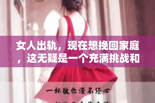 女人出轨，现在想挽回家庭，这无疑是一个充满挑战和复杂情感的话题。在这个问题上，我采访了多位法律专家、心理咨询师以及曾经面临过类似困境的当事人，试图从多个角度为大家提供一些参考和建议。